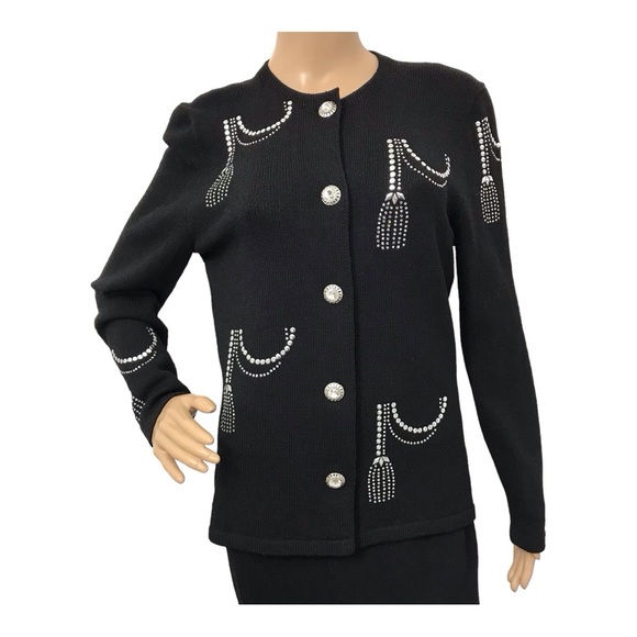 💥Women's Black Knitting Jacket, 4💥 - Picture 1 of 5